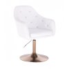 Kosmetická židle ROMA na zlatém talíři - bílá