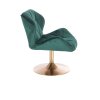 Židle MILANO VELUR na zlatém talíři - zelená