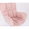 Křeslo  AURORA VELUR na zlatém kříži - světle růžové