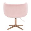 Židle MONTANA VELUR na zlatém kříži - světle růžová
