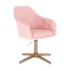 Kosmetická židle ROMA na zlatém kříži - růžová