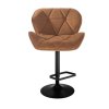 Barová židle MILANO VELUR na černém talíři - medová