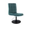 Židle TOLEDO VELUR na černém talíři - zelená