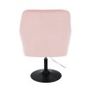 Křeslo AMALFI VELUR na černém talíři - růžové