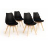 Jídelní židle  Bali - černá - SET 4 ks