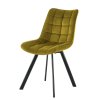 Židle ORLEN VELUR - žlutá