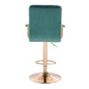 Barová židle VERONA GOLD VELUR na zlatém talíři - zelená