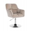 Křeslo AMALFI VELUR na stříbrném talíři - latte
