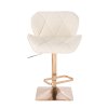 Barová židle MILANO na zlaté hranaté podstavě - krémová