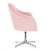 Křeslo ROMA VELUR na stříbrném kříži - světle růžové