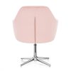 Křeslo ROMA VELUR na stříbrném kříži - světle růžové