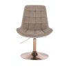 Židle PARIS VELUR na zlatém talíři - latte