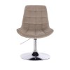 Židle PARIS VELUR na stříbrném talíři - latte