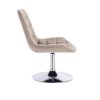 Židle PARIS VELUR na stříbrném talíři - latte