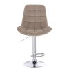 Barová židle PARIS VELUR na stříbrném talíři - latte