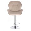 Barová židle MILANO MAX VELUR na stříbrném talíři - latte