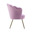 Křeslo FREY VELUR se zlatými nohami - levandule