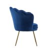 Křeslo FREY VELUR se zlatými nohami - modré