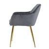 Židle AUSTIN VELUR - tmavě šedá