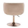 Židle MONTANA VELUR na zlatém talíři - latte