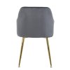 Židle AUSTIN VELUR - SET - tmavě šedá