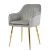 Židle AUSTIN VELUR - SET - světle šedá