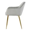 Židle AUSTIN VELUR - SET - světle šedá