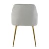 Židle AUSTIN VELUR - SET - světle šedá