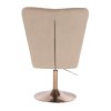 Křeslo AMADEO VELUR na zlatém talíři - latte