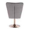Křeslo AMADEO VELUR na zlatém talíři - tmavě šedé