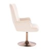 Křeslo AMADEO VELUR na zlatém talíři - krémové