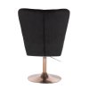 Křeslo AMADEO VELUR na zlatém talíři - černé