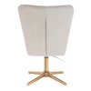 Křeslo AMADEO VELUR na zlatém kříži - světle šedé