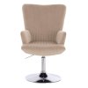 Křeslo AMADEO VELUR na stříbrném talíři - latte