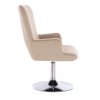 Křeslo AMADEO VELUR na stříbrném talíři - latte