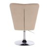 Křeslo AMADEO VELUR na stříbrném talíři - latte