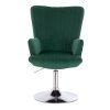Křeslo AMADEO VELUR na stříbrném talíři - zelené