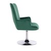 Křeslo AMADEO VELUR na stříbrném talíři - zelené
