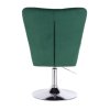Křeslo AMADEO VELUR na stříbrném talíři - zelené