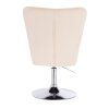 Křeslo AMADEO VELUR na stříbrném talíři - krémové
