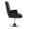 Křeslo AMADEO VELUR na stříbrném talíři - černé
