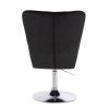 Křeslo AMADEO VELUR na stříbrném talíři - černé