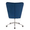 Křeslo AMADEO VELUR na stříbrné podstavě s kolečky - modré