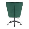 Křeslo AMADEO VELUR na černé podstavě s kolečky - zelené