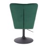 Křeslo AMADEO VELUR na černém talíři - zelené