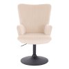 Křeslo AMADEO VELUR na černém talíři - krémové