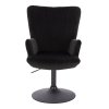 Křeslo AMADEO VELUR na černém talíři - černé