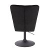 Křeslo AMADEO VELUR na černém talíři - černé