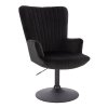 Křeslo AMADEO VELUR na černém talíři - černé