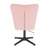 Křeslo AMADEO VELUR na černém kříži - růžové